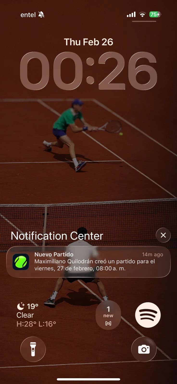 Notificaciones - Court app feature